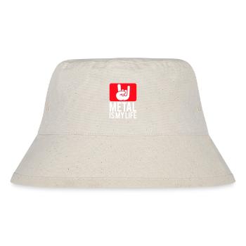 Heavy Metal Is My Life Hard Rock Horns Texte Logo - Bob recyclé Stanley/Stella - blanc naturel - Devant