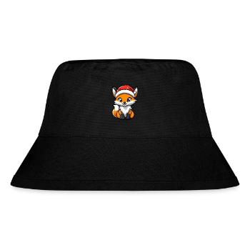 Fuchs Weihnachten Niedlich - Stanley/Stella recycelter Bucket Hat - Schwarz - Vorne