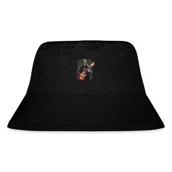 Sensenmann mit E-Gitarre Rock Heavy Metal - Stanley/Stella recycelter Bucket Hat - Schwarz - Vorne
