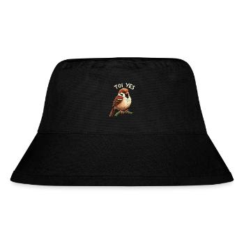 Du ja, Spatz - Stanley/Stella recycelter Bucket Hat - Schwarz - Vorne