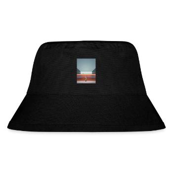 Woman in Striped Dress Waiting - Stanley/Stella Recycled Bucket Hat - black - Front