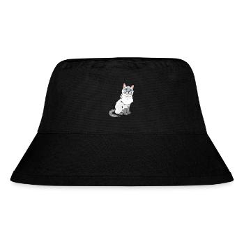 Stolze Siamkatze - Stanley/Stella recycelter Bucket Hat - Schwarz - Vorne