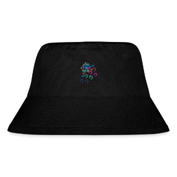 Pfote, Pfoten, Tatze,Fussababdruck,hufeisenabdruck - Stanley/Stella recycelter Bucket Hat - Schwarz - Vorne