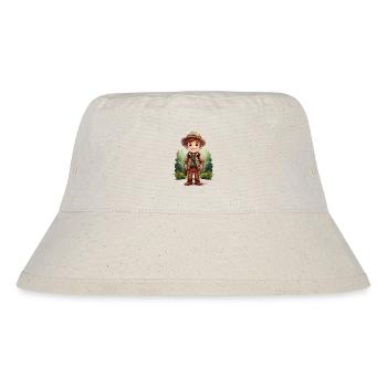 Abenteuerlustiger Forscher - Stanley/Stella recycelter Bucket Hat - Naturweiß - Vorne