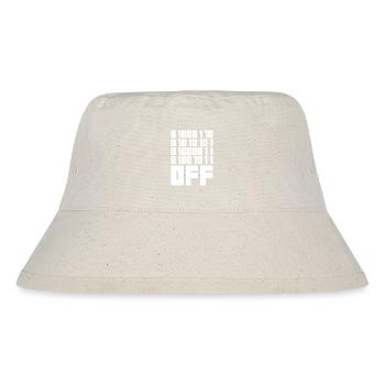 Binary Code F**k OFF – Nerd Humor & Geek Code - Stanley/Stella Recycled Bucket Hat - natural - Front