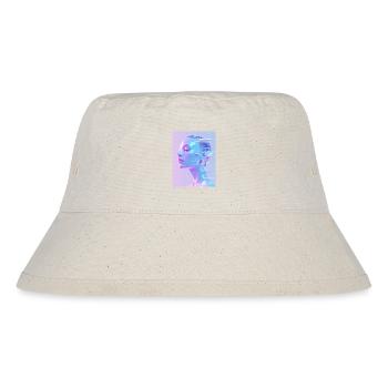 Holographic Glitch Portrait - Stanley/Stella Recycled Bucket Hat - natural - Front
