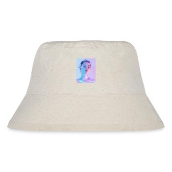Irisierende Glitch Frau - Stanley/Stella recycelter Bucket Hat - Naturweiß - Vorne