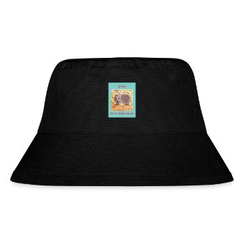 Wombat Shelter Seeker Illustration - Stanley/Stella Recycled Bucket Hat - black - Front