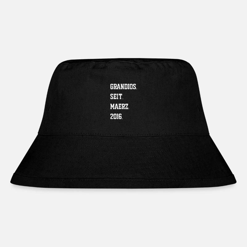 Geburtstag März 2016 - Stanley/Stella recycelter Bucket Hat - Schwarz