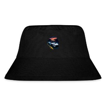 Sports car - Stanley/Stella Recycled Bucket Hat - black - Front