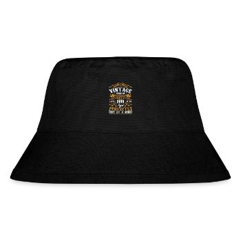 Oktober 1999 Geburtstagsgeschenk 1999 Oktober - Stanley/Stella recycelter Bucket Hat - Schwarz - Vorne