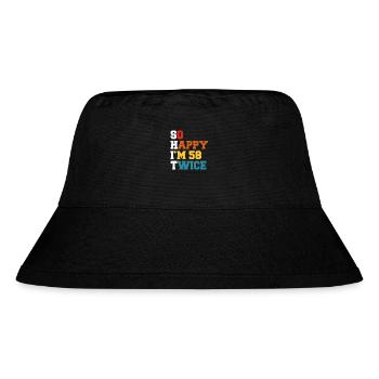 58 Jahre Funny - Humor Geburtstag 58 Jahre Geschenk - Stanley/Stella recycelter Bucket Hat - Schwarz - Vorne