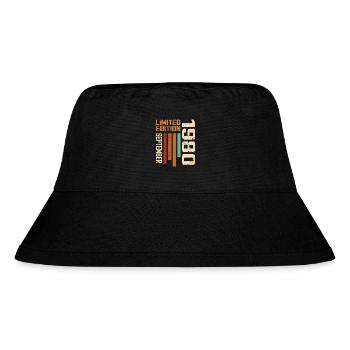 September 1980 Originelle Geschenkidee zum Geburtstag - Stanley/Stella recycelter Bucket Hat - Schwarz - Vorne