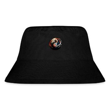 Yin Yang - Stanley/Stella recycelter Bucket Hat - Schwarz - Vorne