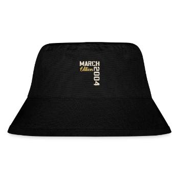 März 2004 Geburtstagsgeschenk März 2004 - Stanley/Stella recycelter Bucket Hat - Schwarz - Vorne