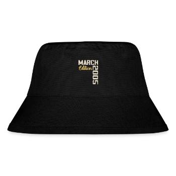 März 2005 Geburtstagsgeschenk März 2005 - Stanley/Stella recycelter Bucket Hat - Schwarz - Vorne