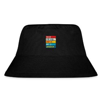 Ohne mich wäre es langweilig - Ironie - Spruch - Stanley/Stella recycelter Bucket Hat - Schwarz - Vorne