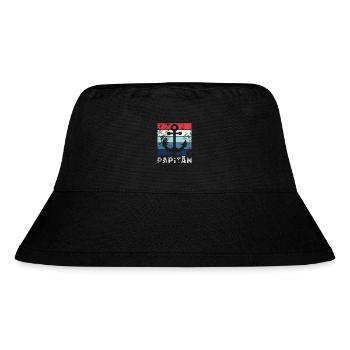 Papitän - bester Papa - Vatertag - Männertag - Stanley/Stella recycelter Bucket Hat - Schwarz - Vorne