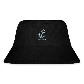 Papitän - bester Papa - Vatertag - Männertag - Stanley/Stella recycelter Bucket Hat - Schwarz - Vorne
