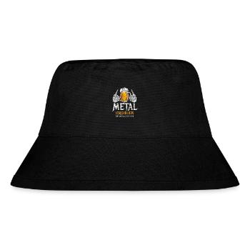 Metal und Bier Musik - Skelett - Totenkopf - Stanley/Stella recycelter Bucket Hat - Schwarz - Vorne