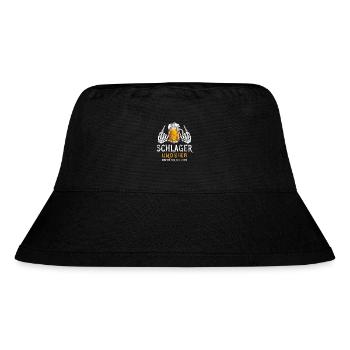 Schlager und Bier - Dafür bin ich hier - Metal - Stanley/Stella recycelter Bucket Hat - Schwarz - Vorne