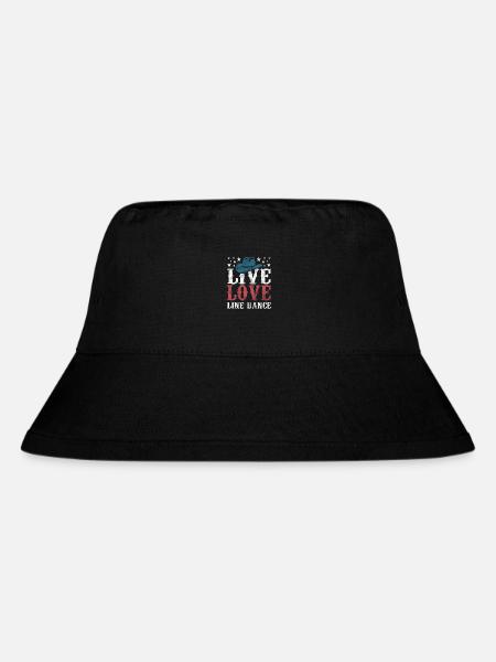 Live Love Linedance Linedancing Fan - Geschenk - Stanley/Stella recycelter Bucket Hat - Schwarz