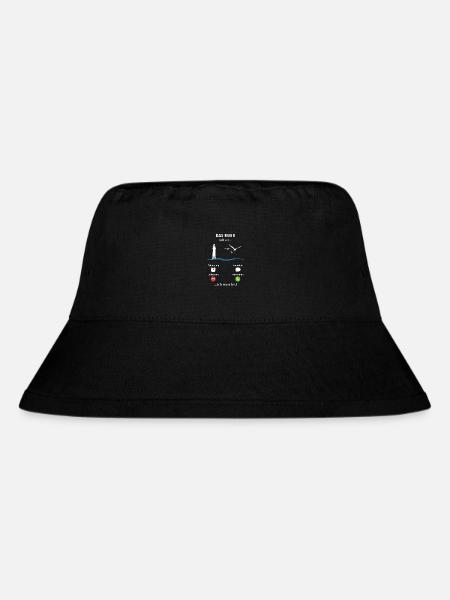 Das Meer ruft an - ich muss los - Spruch - Stanley/Stella recycelter Bucket Hat - Schwarz