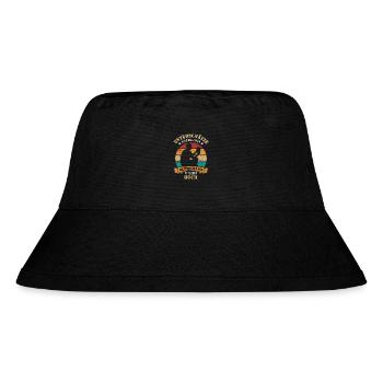 Unterschätze nie einen alten Mann mit Buch - Stanley/Stella recycelter Bucket Hat - Schwarz - Vorne