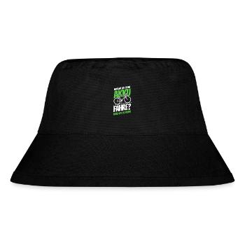 Warum ich ohne Akku fahre? - weil ich es kann - Stanley/Stella recycelter Bucket Hat - Schwarz - Vorne