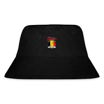Ich brauche keine Therapie ich muss nach Belgien - Stanley/Stella recycelter Bucket Hat - Schwarz - Vorne