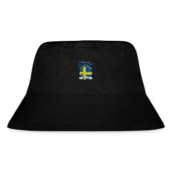 Ich brauche keine Therapie ich muss nach Schweden - Stanley/Stella recycelter Bucket Hat - Schwarz - Vorne