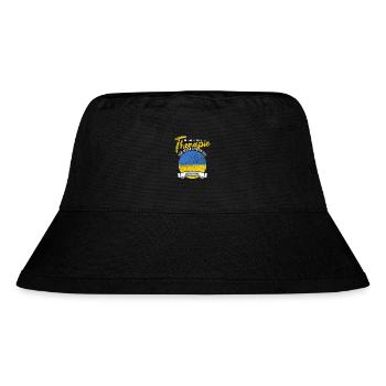 Ich brauche keine Therapie ich muss in die Ukraine - Stanley/Stella recycelter Bucket Hat - Schwarz - Vorne