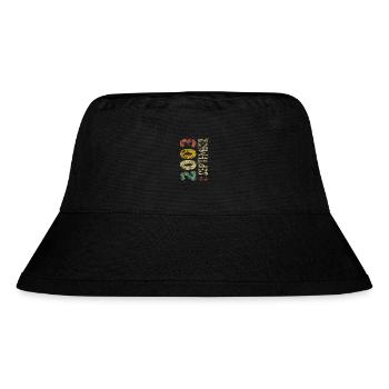 Limited Edition September 2003 Geburtstag Geschenk - Stanley/Stella recycelter Bucket Hat - Schwarz - Vorne