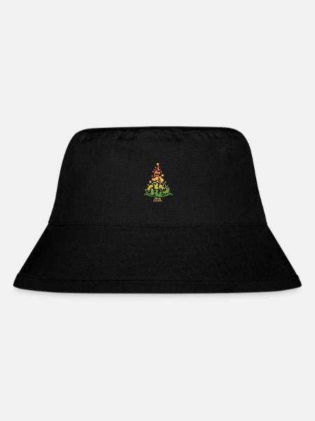 Meowy Christmas - Katze - Weihnachtsbaum Geschenk - Stanley/Stella recycelter Bucket Hat - Schwarz