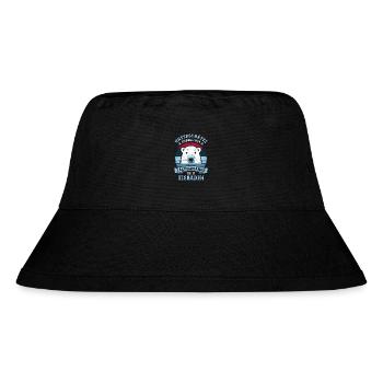 Unterschätze nie einen alten Mann beim Eisbaden - Stanley/Stella recycelter Bucket Hat - Schwarz - Vorne