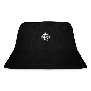 Chillen am Pool - Eisbaden Eisbad Spruch - Stanley/Stella recycelter Bucket Hat - Schwarz - Vorne