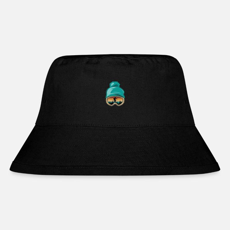Skibrille, Apres Ski, Wintersport, Skiurlaub - Stanley/Stella recycelter Bucket Hat - Schwarz