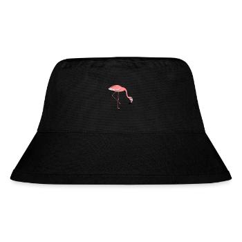 essen trinken beugen unten flamingo clipart comic - Stanley/Stella recycelter Bucket Hat - Schwarz - Vorne