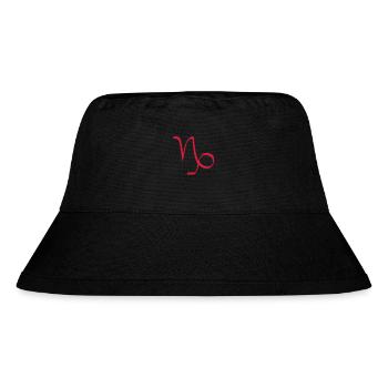Capricorn zodiac - Stanley/Stella Recycled Bucket Hat - black - Front