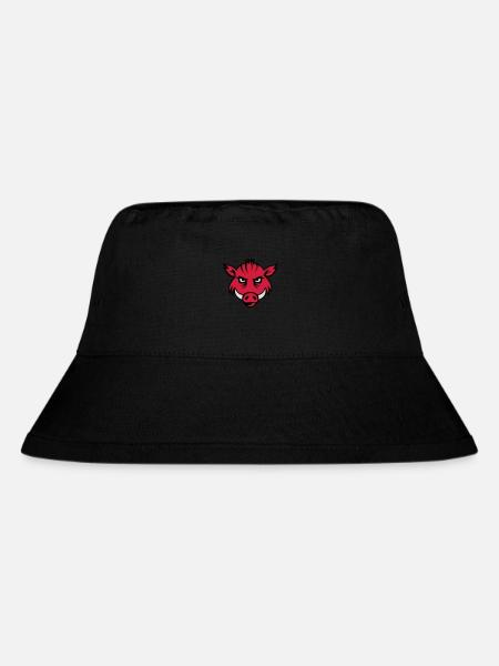 Wildschwein Gesicht 3c - Stanley/Stella recycelter Bucket Hat - Schwarz