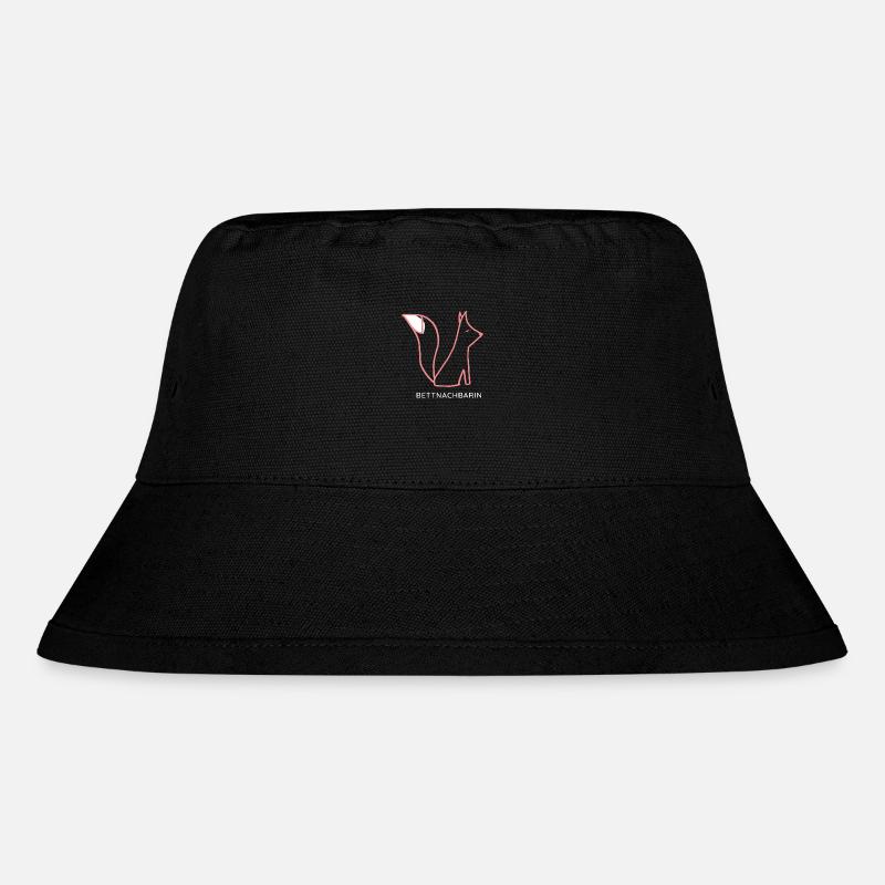 Bettnachbarin Fuchs links - Stanley/Stella recycelter Bucket Hat - Schwarz