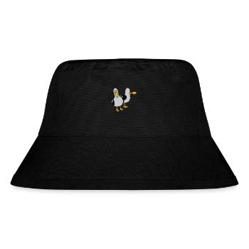 Gang 2 lustige Möwen - Stanley/Stella recycelter Bucket Hat - Schwarz - Vorne