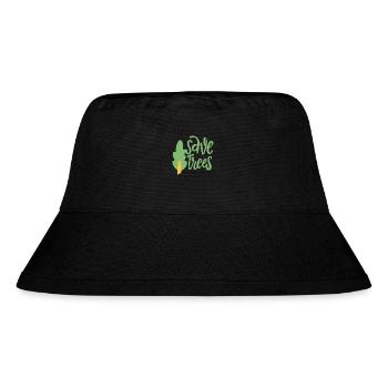 Bäume retten - Stanley/Stella recycelter Bucket Hat - Schwarz - Vorne