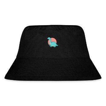 Süßer Dinosaurus mit langem Hals, Brontosaurus - Stanley/Stella recycelter Bucket Hat - Schwarz - Vorne