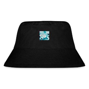 Geometrische Eiskristalle - Stanley/Stella recycelter Bucket Hat - Schwarz - Vorne