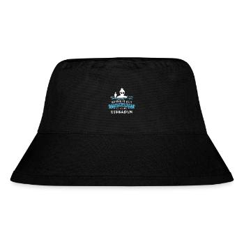 Ich brauche keine Therapie ich muss nur Eisbaden - Stanley/Stella recycelter Bucket Hat - Schwarz - Vorne