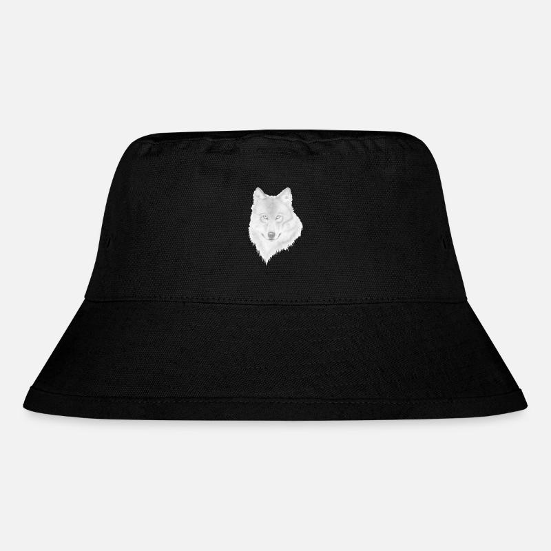Wolf - Stanley/Stella recycelter Bucket Hat - Schwarz