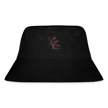 Rosafarbene Fließlinien Abstrakt - Stanley/Stella recycelter Bucket Hat - Schwarz - Vorne