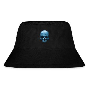 Totenkof Blau/ Winter Gothic Wald Landschaft Skull - Stanley/Stella recycelter Bucket Hat - Schwarz - Vorne