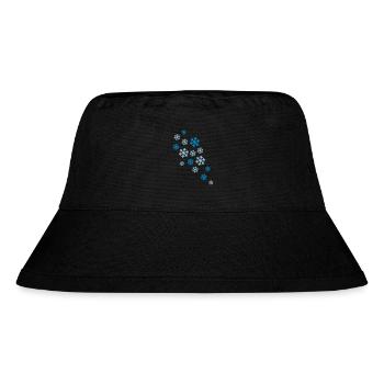 schneeflocken schnee winter - Stanley/Stella recycelter Bucket Hat - Schwarz - Vorne